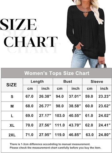 Women's Casual Dressy Long Sleeve Shirts Pleated Fashion Front Key Hole Blouse Cute Scoop Neck Loose Fit Tops in Kuwait