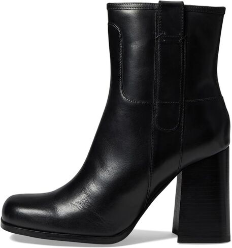 Free People Naomi Ankle Heel Women’s Boots - Leather Upper - Textile Lining - Cushioned Footbed - Block Heels in Kuwait