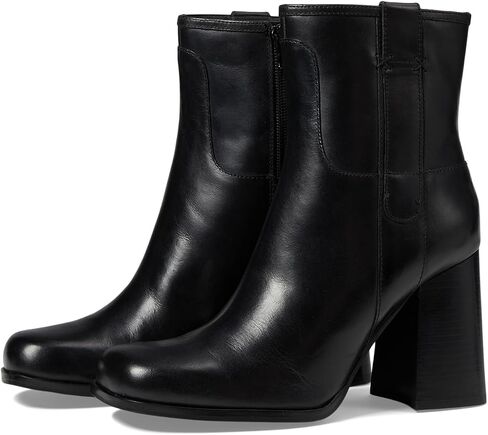 Free People Naomi Ankle Heel Women’s Boots - Leather Upper - Textile Lining - Cushioned Footbed - Block Heels in Kuwait