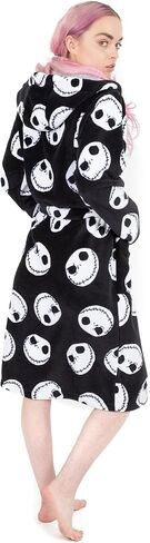 Disney The Nightmare Before Christmas Dressing Gown Womens Black Pjs Bathrobe in Saudi Arabia