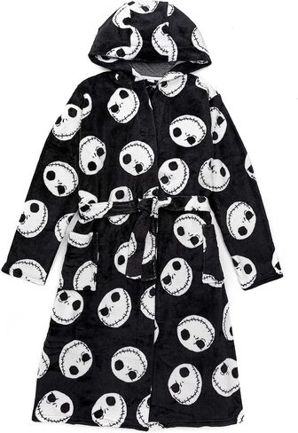 Disney The Nightmare Before Christmas Dressing Gown Womens Black Pjs Bathrobe in Saudi Arabia