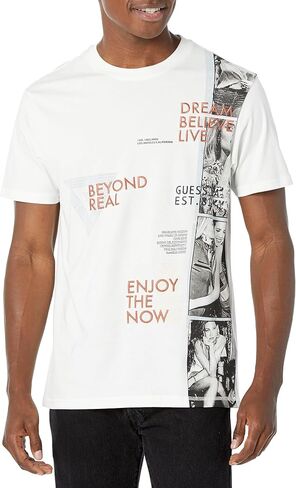 GUESS Men's Short Sleeve Crew Neck Movie Effect Tee in Saudi Arabia