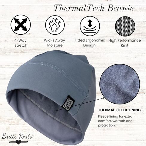قبعة Britt's Knits ThermalTech المبطنة بالصوف للشتاء الدافئ قبعة رياضية على شكل جمجمة للرجال والنساء in Kuwait