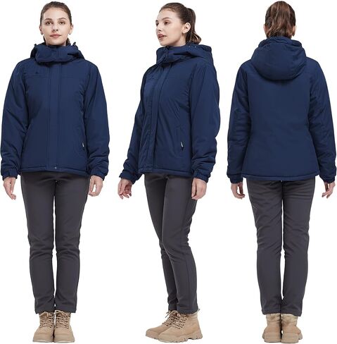 CAMEL CROWN Womens Ski Jacket Waterproof Winter Coat Hiking Mountain Windbreaker Thicken Cotton Warm Snow Parka Jacket in Saudi Arabia
