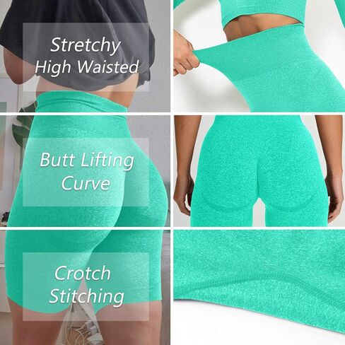 MOHUACHI Butt Lifting Shorts for Women High Waist Workout Biker Shorts Scrunch Booty Yoga Shorts TIK Tok Gym Leggings in Saudi Arabia