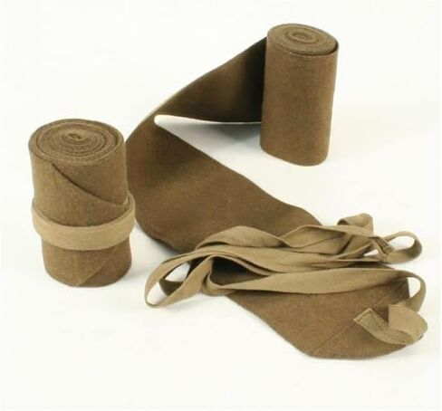 معاجين طويلة بريطانية من الحرب العالمية الأولى WW1 معاجين للجيش الأمريكي / M1910 طماق تلتف المعجون | ww1 العتاد البريطاني | معاجين الحرب العالمية الأولى in Kuwait