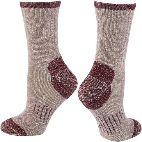 70% Merino Wool Women Crew Socks - Hiking Outdoor Athletic Thermal Thickening Cushion … in Kuwait