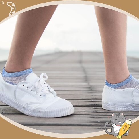 10 Pairs No Show Ankle Kawaii Socks Embroidered Funny Low Cut Socks Cute Cat Socks for Women Soft Comfortable Animal Socks for Women Girls, Multicolor in Saudi Arabia