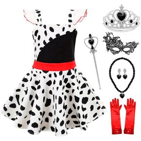 مجموعة فستان فتاة Akokvlar منقطة زي حفلة الهالوين الدلماسي in Kuwait