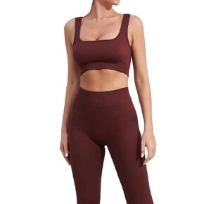 Yodygaga ملابس تجريب للنساء قطعتين سلس عالية الخصر طماق الرياضة الصدرية مجموعة ملابس اليوغا النشطة الزي in Kuwait