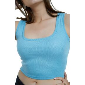 BERRY BIRD Crop Top Tank Top|Beach Wear|Stylish Tops|Inner |Ribbed Tops|Spaghetti Top|Stretchable Gym Tops|Trendy Tops