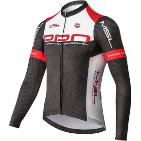 Mysenlan Men's Cycling Jersey Set Long Sleeve Bike Shirt 3D Padded Long Pants Bicycle Tights Clothing