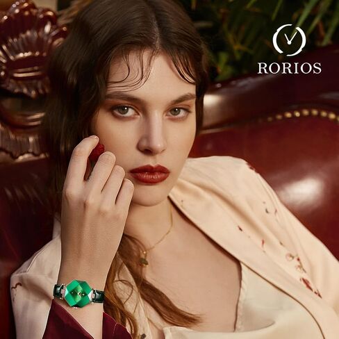 RORIOS Women Watches Analog Quartz Watches with Stainless Steel Strap Rectangular Case Ladies Watches Fashion Rhinestone Wrist Watch for Ladies Girls Women in Saudi Arabia
