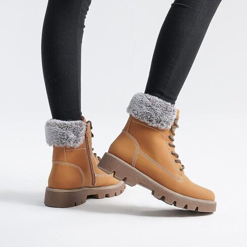 ALLOT المرأة الشتاء الثلوج المشي لمسافات طويلة العمل حذاء مقاوم للماء كعب منخفض الدانتيل متابعة القتالية الكاحل الجوارب عدم الانزلاق في الهواء الطلق أحذية مشي in Kuwait