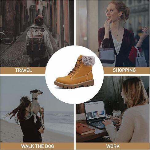 ALLOT المرأة الشتاء الثلوج المشي لمسافات طويلة العمل حذاء مقاوم للماء كعب منخفض الدانتيل متابعة القتالية الكاحل الجوارب عدم الانزلاق في الهواء الطلق أحذية مشي in Kuwait