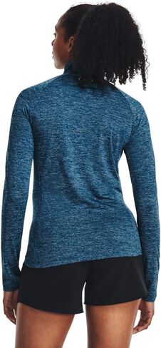 Under Armour Women's Standard Tech Twist ½ Zip Long-Sleeve Pullover, (427) Varsity Blue/Blizzard/Metallic Silver, Large in Saudi Arabia