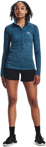 Under Armour Women's Standard Tech Twist ½ Zip Long-Sleeve Pullover, (427) Varsity Blue/Blizzard/Metallic Silver, Large in Saudi Arabia