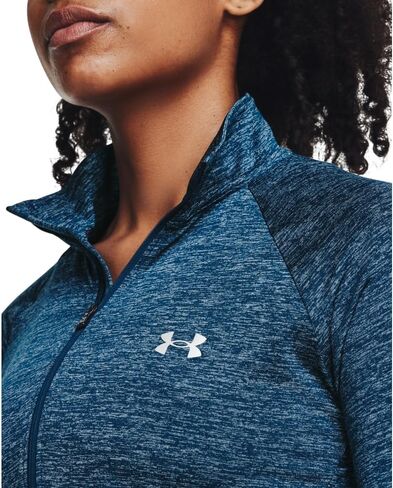 Under Armour Women's Standard Tech Twist ½ Zip Long-Sleeve Pullover, (427) Varsity Blue/Blizzard/Metallic Silver, Large in Saudi Arabia