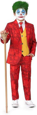 بدلة جوكر للأولاد من SUITMEISTER زي تنكري للحفلات التنكرية للأطفال وسترة وسترة وسراويل وربطة عنق... in Kuwait