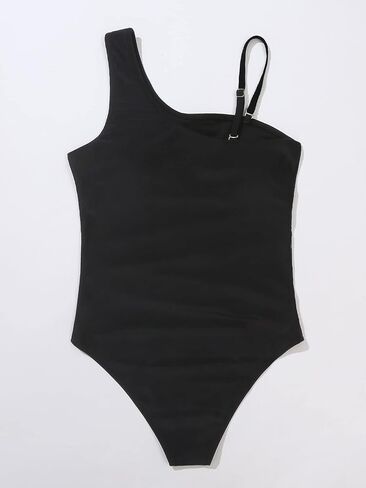 WDIRARA Women's Colorblock Cut Out One Piece Swimsuit Mesh One Shoulder Bathing Suit in Kuwait