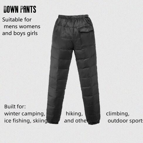 SYOKYO1980 Men's Winter Warm Packable Down Pants Compressor Snow Trousers Ski Puffer Pant in Saudi Arabia