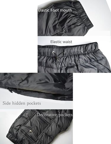 SYOKYO1980 Men's Winter Warm Packable Down Pants Compressor Snow Trousers Ski Puffer Pant in Saudi Arabia