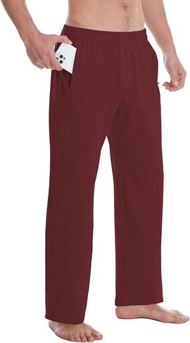 بنطال رياضي لليوجا للرجال من FEDTOSING مفتوح من الأسفل، بنطال رياضي فضفاض للجري مع جيوب in Kuwait