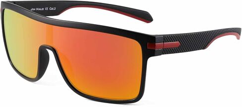 JIM HALO Men’s Polarized Shield Sunglasses Oversized Flat Top Square Glasses in Kuwait
