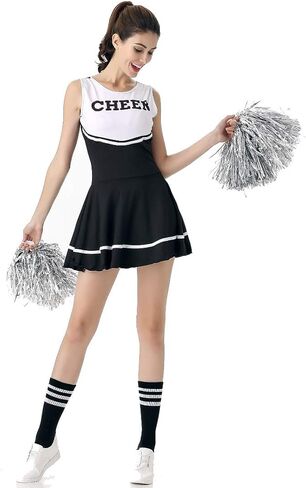 ThreeH Cheerleader Costume Fancy Dress High School Musical Cheerleading Uniform No Pom-Pom in Kuwait