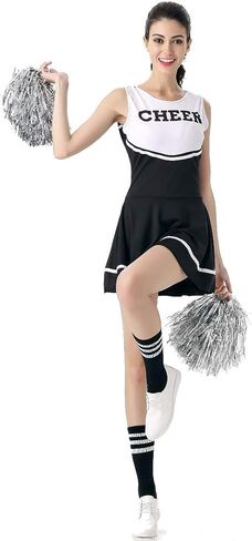 ThreeH Cheerleader Costume Fancy Dress High School Musical Cheerleading Uniform No Pom-Pom in Kuwait