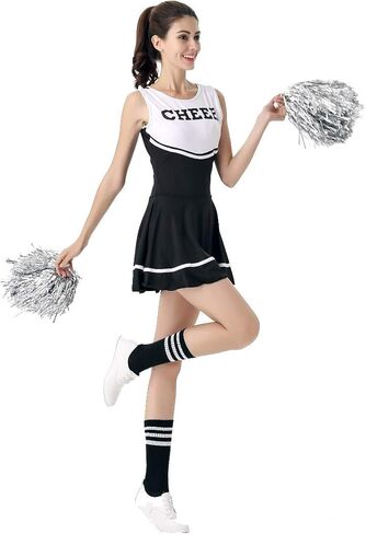 ThreeH Cheerleader Costume Fancy Dress High School Musical Cheerleading Uniform No Pom-Pom in Kuwait