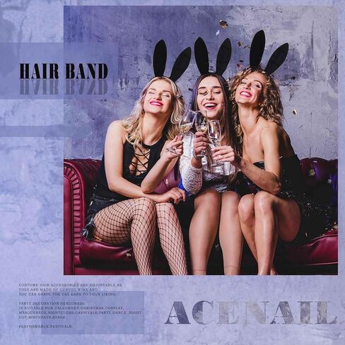 Acenail أرنب آذان عقال مثير أسود مخملي آذان أرنب عصابات مع قفازات الدانتيل الطرف الديكور أغطية الرأس قفازات قصيرة الأرنب زي الملحقات مجموعات بلاي بوي الأرنب زي الأرنب الأذن عصابات الشعر لجميع القديسين حفلة تنكرية in Kuwait