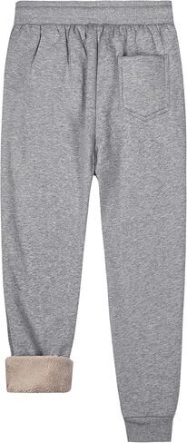MAGCOMSEN Men's Thermal Fleece Joggers Sweatpants Sherpa Lined Winter Workout Running Pants Drawstring Side Pockets in Saudi Arabia