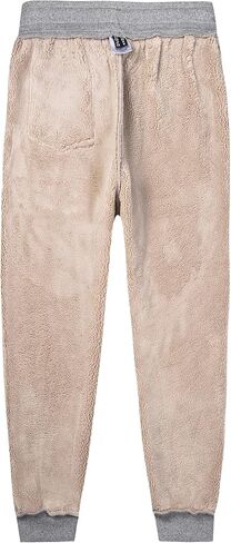MAGCOMSEN Men's Thermal Fleece Joggers Sweatpants Sherpa Lined Winter Workout Running Pants Drawstring Side Pockets in Saudi Arabia