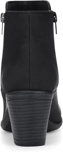 Allegra K Women's's Low Chunky Heel Side Zipper Ankle Booties in Kuwait
