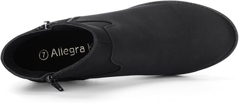 Allegra K Women's's Low Chunky Heel Side Zipper Ankle Booties in Kuwait