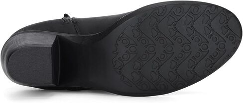 Allegra K Women's's Low Chunky Heel Side Zipper Ankle Booties in Kuwait