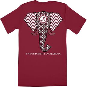 تي شيرت نسائي كلاسيكي مناسب من Southern Couture Alabama Crimson Tide Elephant
