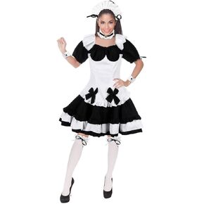 زي COYLINK النسائي Anime Maid Cosplay، مظهر لوليتا، زي الرسوم المتحركة للهالوين، فستان مريلة فرنسي فاخر مع جوارب in Kuwait