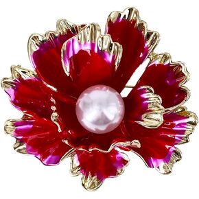 LAXPICOL Vintage Elegant Flower Brooch Pearl Wedding Broach Pin in Saudi Arabia