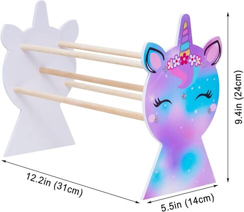 Basumee Girls Headband Holder Organizer Hair Hoop Headband Display Stand Unicorn Hairband Stand Organizer Headband Storage Home Room Decors for Girls, Blue Purple in Saudi Arabia