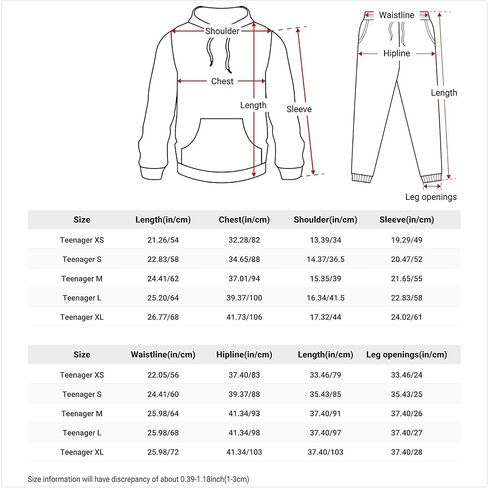 سويت شيرت بقلنسوة لطيف للأطفال من ETHORY بطباعة ثلاثية الأبعاد مع بنطال رياضي in Kuwait