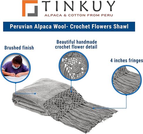 شال TINKUY PERU النسائي من صوف الألبكة الباشمينا in Kuwait