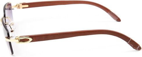 Street Knitted Mens Retro Vintage Woodgrain Gold Frame Purple Tint Hip Hop Sunglasses in Saudi Arabia