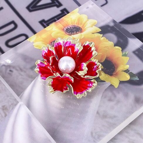 LAXPICOL Vintage Elegant Flower Brooch Pearl Wedding Broach Pin in Kuwait
