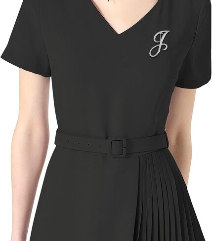 ANTOLL Initial Letters Brooch Pins For Women, Letter Pins For Stockings, Silver Plated Metal Rhinestone Clear AAA+ Crystal Lapel Pin Brooches（1Pcs） in Kuwait