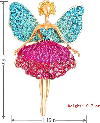 4 قطع دبابيس بروش فراشة للنساء الفراشة الفراشة الجنية راقصة الباليه بروش حجر الراين المينا بروش للمرأة الأزياء, سبيكة صلب, حجر الراين in Kuwait