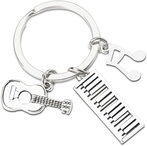 yaozeio Microphone Music Keychain for Men Women Musical Gifts for Music Teacher Students Singer Mini Silver Microphones Keychains Keyring Birthday Christmas Gift for Music Lovers Daughter Son Friends in Kuwait