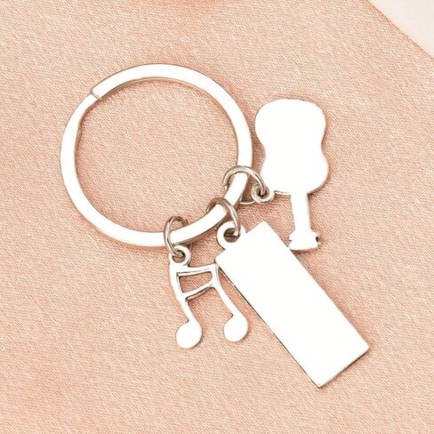 yaozeio Microphone Music Keychain for Men Women Musical Gifts for Music Teacher Students Singer Mini Silver Microphones Keychains Keyring Birthday Christmas Gift for Music Lovers Daughter Son Friends in Kuwait