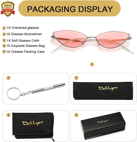 Dollger Cat Eye Cute Sunglasses for Women Men Triangle Vintage Trendy Cool Sun Glasses in Saudi Arabia